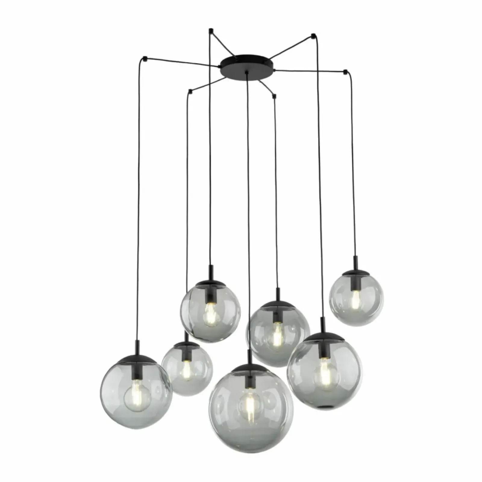 Sklep Kaja Grafitowe, szklane klosze na zwisach TK 5385 ESME GRAPHITE | Kaja Cheap