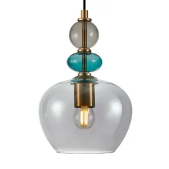 Sklep Kaja Grafitowo-niebieska lampa wisząca PND-30263-1A-BRO-SG z serii BUSCO Store