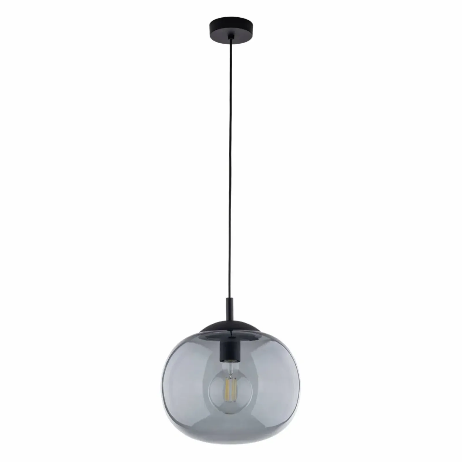 Sklep Kaja Grafitowy klosz na czarnym zwisie ⌀30cm TK 4837 VIBE GRAPHITE | Kaja Flash Sale