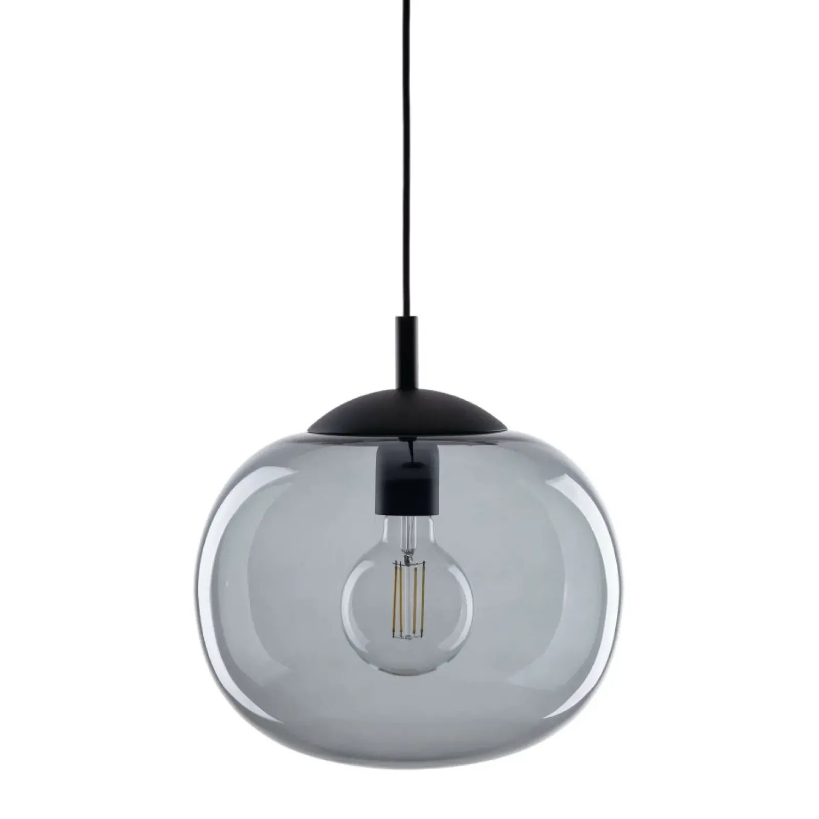 Sklep Kaja Grafitowy klosz na czarnym zwisie ⌀30cm TK 4837 VIBE GRAPHITE | Kaja Flash Sale
