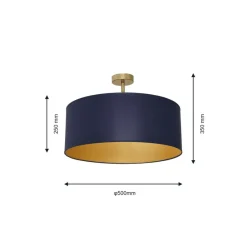 Sklep Kaja Granatowo-złota lampa sufitowa, abażur MLP6457 z serii BEN | Kaja Oświetlenie Shop