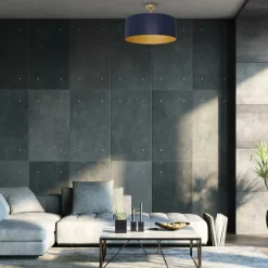 Sklep Kaja Granatowo-złota lampa sufitowa, abażur MLP6457 z serii BEN | Kaja Oświetlenie Shop