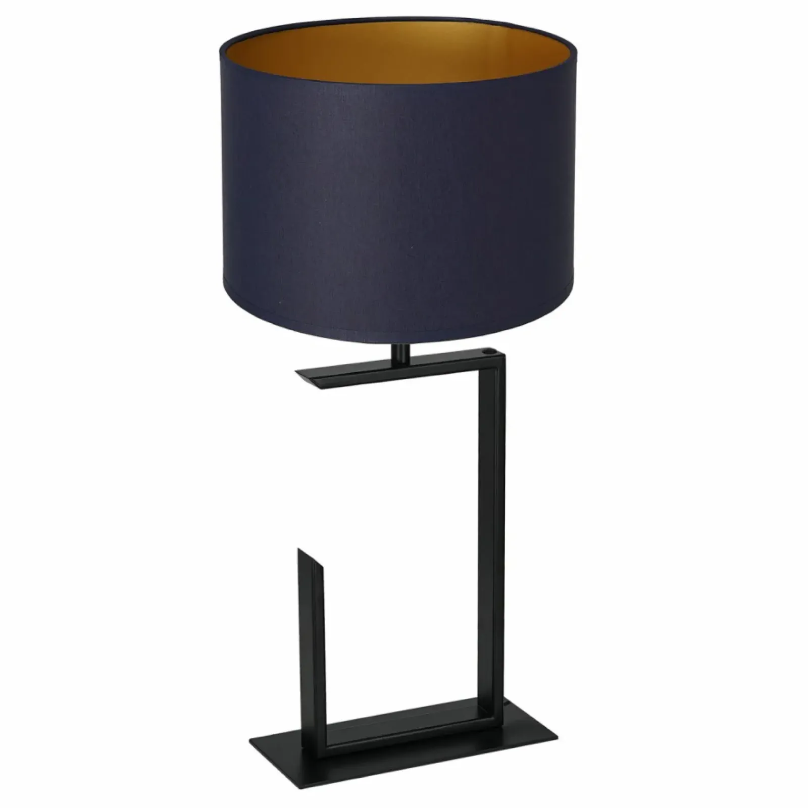 Sklep Kaja Granatowo-złota lampka nocna, na gwint E27 LX 3420 z serii TABLE LAMPS* Lampki Stołowe Z Abażurem|Tradycyjne Lampki Stołowe