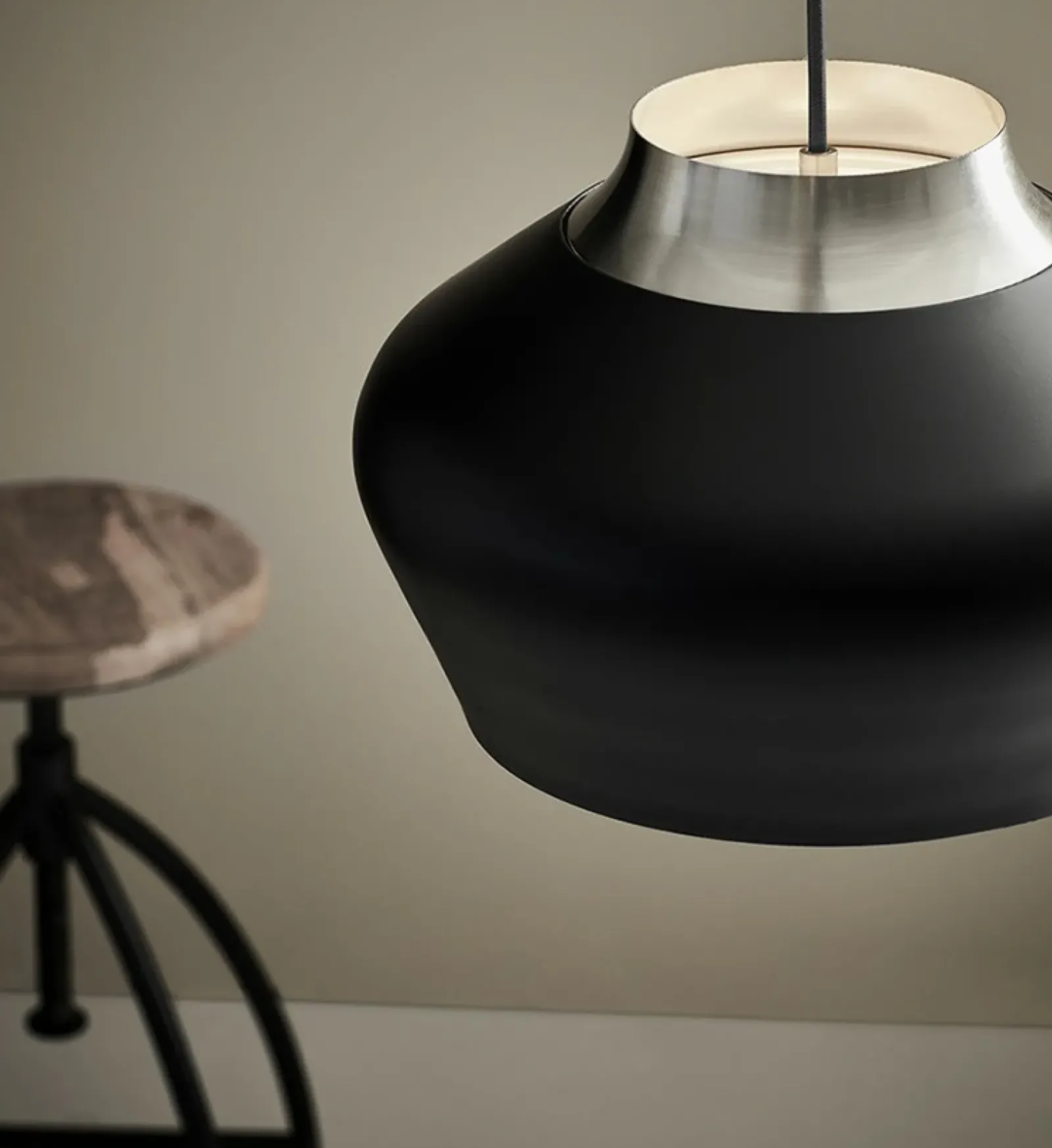 Sklep Kaja Gustowna czarna lampa wisząca z dużym gwintem 107378 | Kaja czarny Fashion