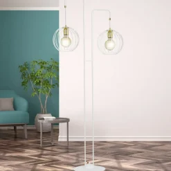 Sklep Kaja Gustowna lampa podłogowa na dwie żarówki 145/LP2 | Kaja Oświetlenie* Tradycyjne Lampy Podłogowe