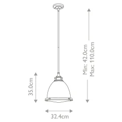 Sklep Kaja Gustowna lampa wisząca, na żarówkę E27 HK-AMELIA-P-M-HB z serii AMELIA* Randole Tradycyjne
