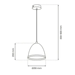 Sklep Kaja Gustowna lampa wisząca w stylu skandynawskim MLP8849 z serii STUDIO | Kaja Oświe New