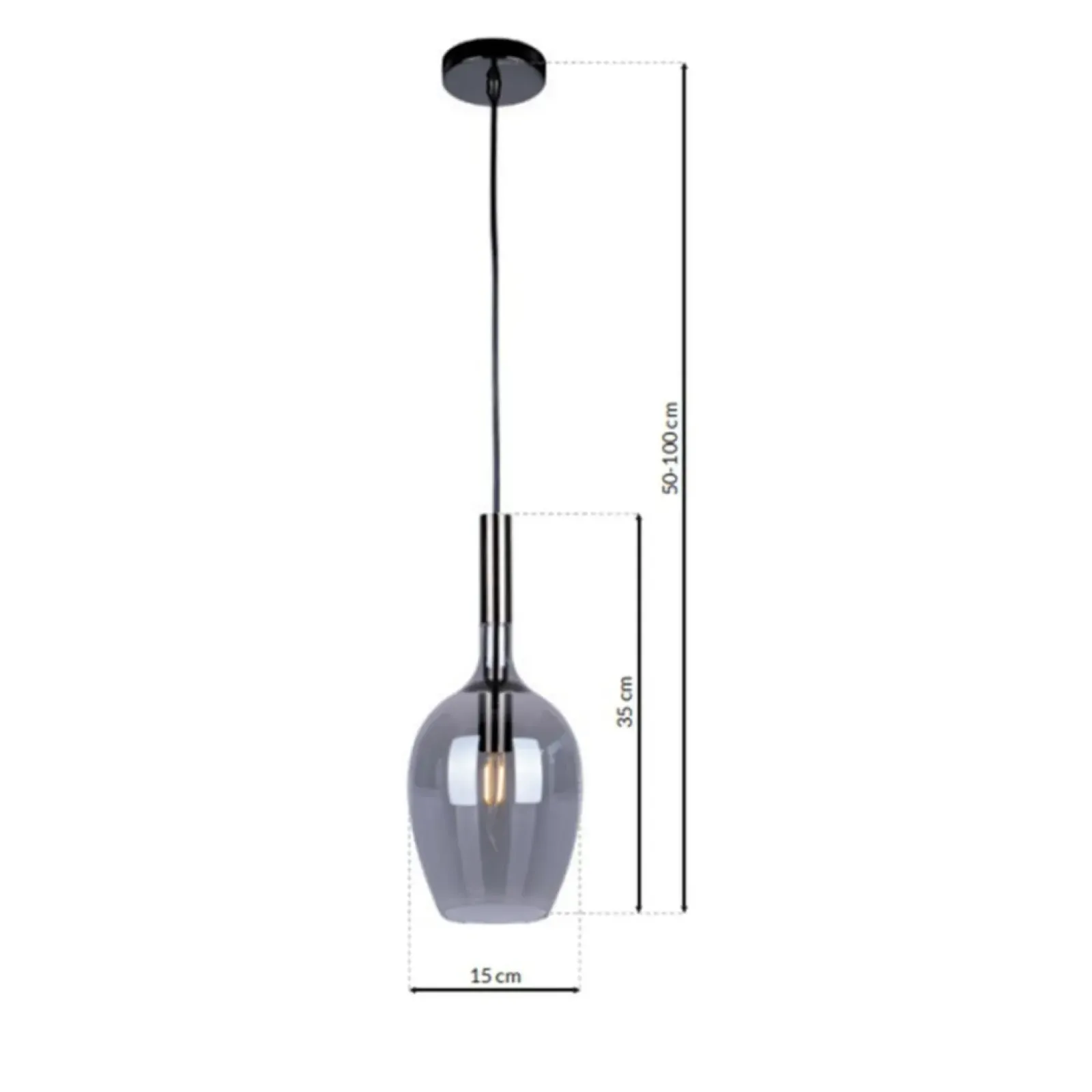 Sklep Kaja Gustowna lampa wisząca z grafitowym kloszem ML8813 z serii LUGANO | Kaja Oświetl Shop