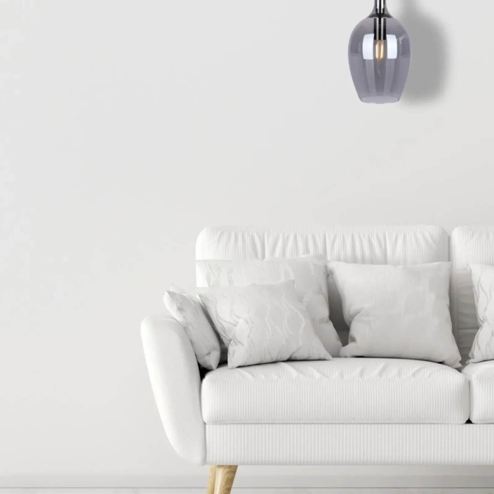 Sklep Kaja Gustowna lampa wisząca z grafitowym kloszem ML8813 z serii LUGANO | Kaja Oświetl Shop