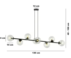 Sklep Kaja Gustowna lampa wisząca z klasycznymi kloszami 874/8 | Kaja Oświetlenie New