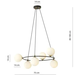 Sklep Kaja Gustowna lampa wisząca ze złotymi podkloszami 1295/6 z serii AZURA Shop