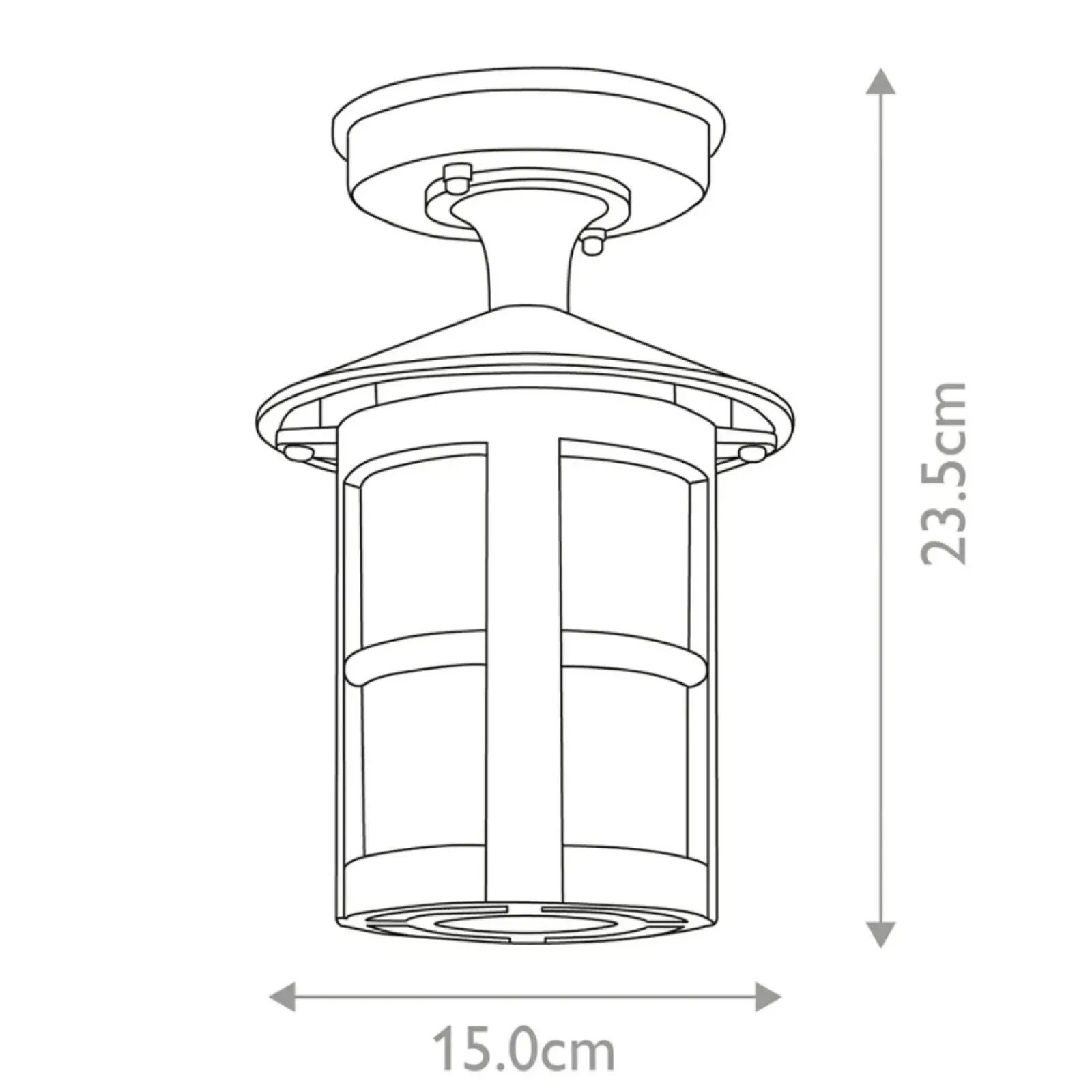 Sklep Kaja Gustowna lampa zewnętrzna, plafon BL21A-BLACK z serii HEREFORD* Plafony Zewnętrzne