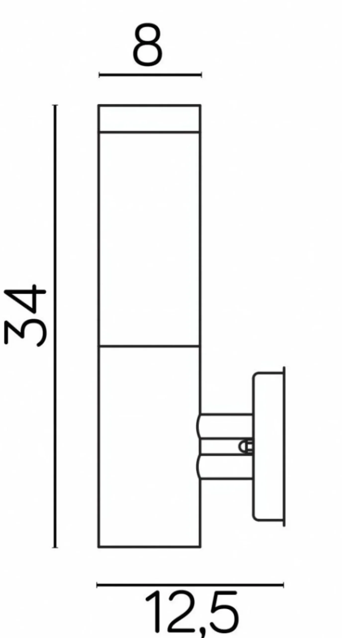 Sklep Kaja Gustowny kinkiet elewacyjny, SS802-A BL z serii INOX KWADRAT | Kaja Oświe* Kinkiety Ogrodowe