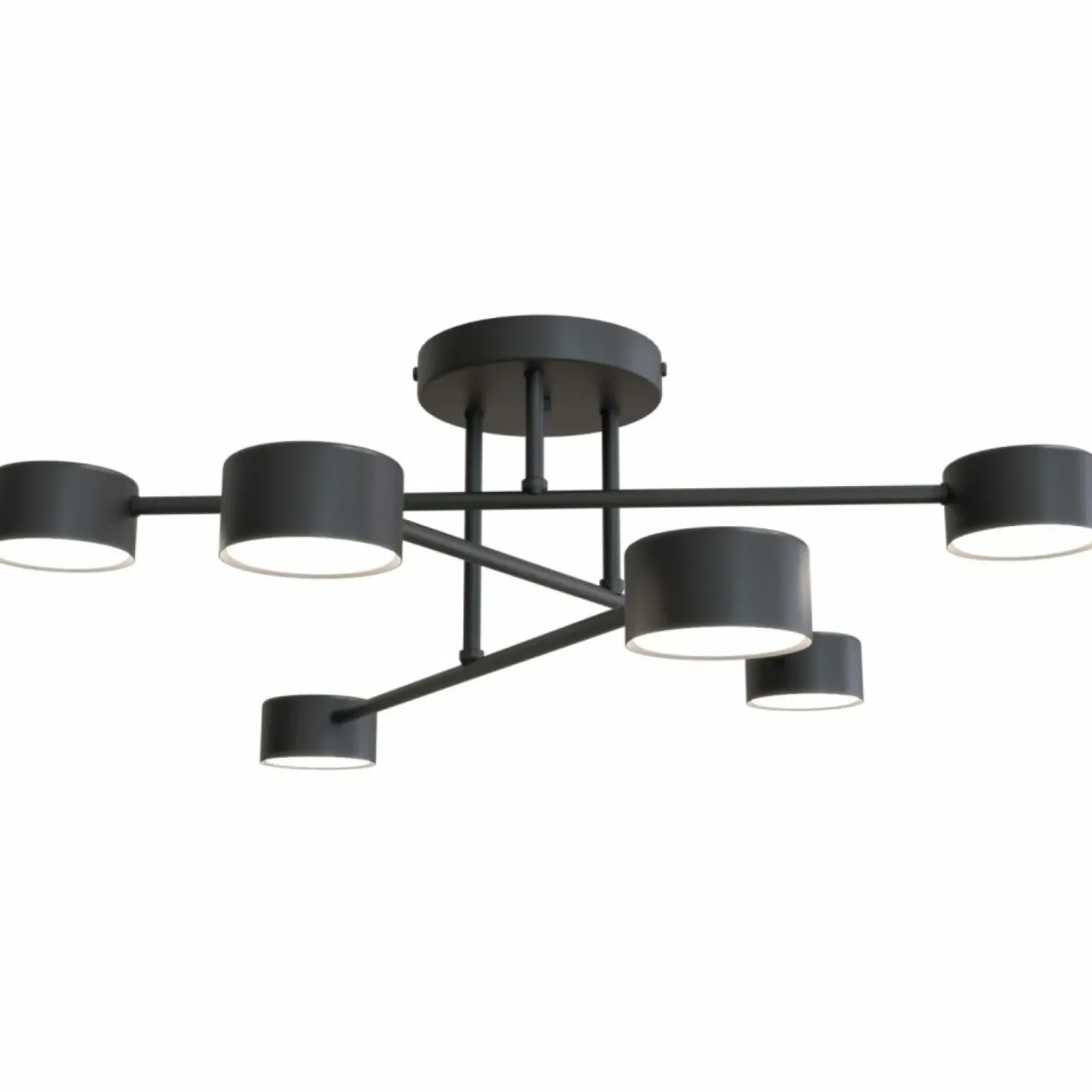 Sklep Kaja Industrialna, czarna lampa sufitowa 1355/6 HALO 6 BLACK | Kaja czarny Online
