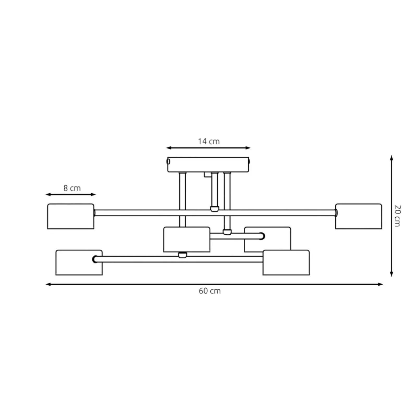 Sklep Kaja Industrialna, czarna lampa sufitowa 1355/6 HALO 6 BLACK | Kaja czarny Online