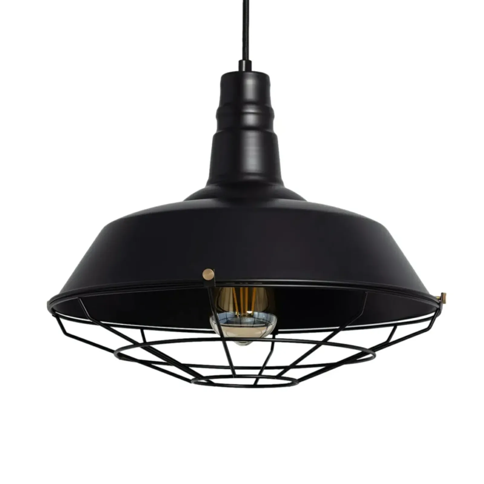 Sklep Kaja Industrialna, czarna lampa wisząca ABR-RRP-C-E27 RETRO | Kaja czarny Best Sale