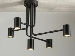 Sklep Kaja Industrialna, czarna lampa sufitowa do salonu SIG 33422 z serii LUIS czarny Online