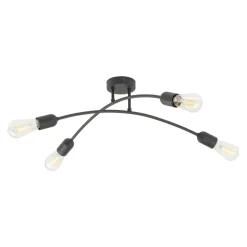 Sklep Kaja Industrialna, czarna lampa sufitowa do sypialni TK 4687 z serii HELIX czarny Outlet