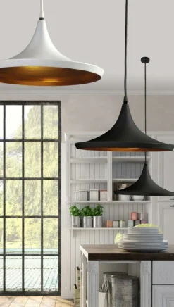 Sklep Kaja Industrialna czarno-złota lampa wisząca do kuchni AZ1407 CHINK | Kaja Store