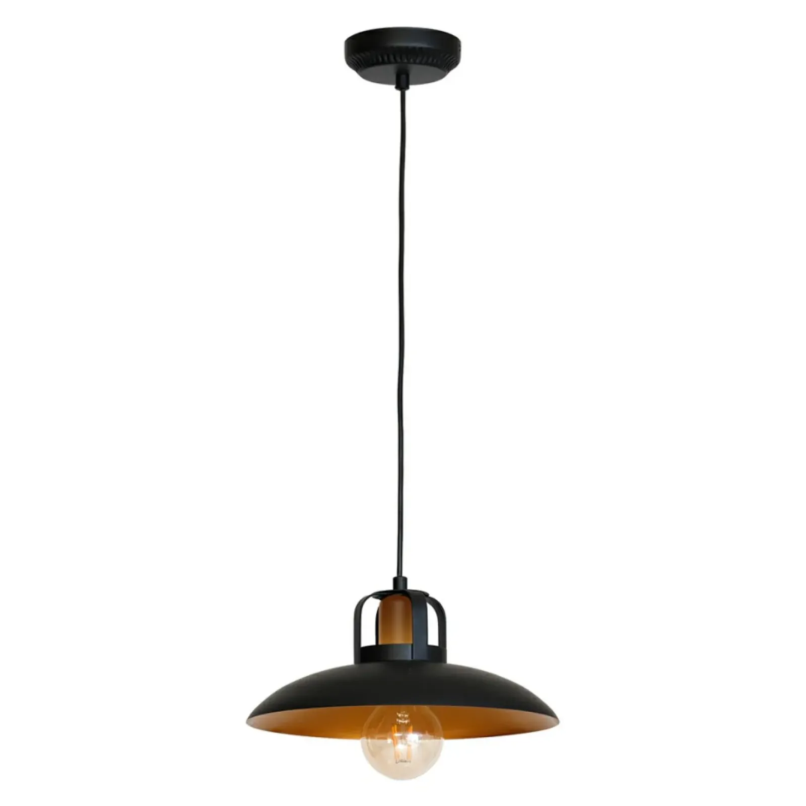 Sklep Kaja Industrialna, czarno-złota lampa wisząca MLP3682 FELIX | Kaja Sale