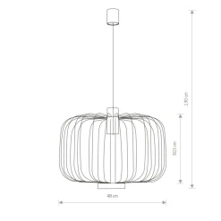 Sklep Kaja Industrialna, druciana lampa wisząca 6941 ALLAN | Kaja Oświetlenie czarny Fashion