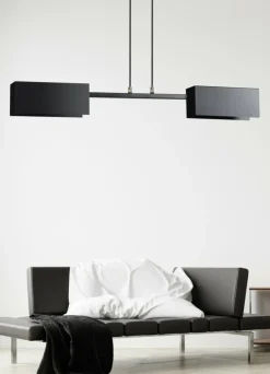 Sklep Kaja Industrialna, dwukierunkowa, czarna lampa wisząca 633/2 TOLOS | Kaja Cheap