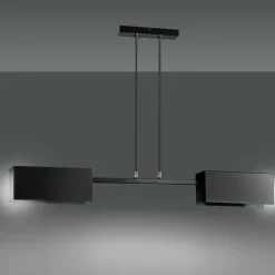 Sklep Kaja Industrialna, dwukierunkowa, czarna lampa wisząca 633/2 TOLOS | Kaja Cheap