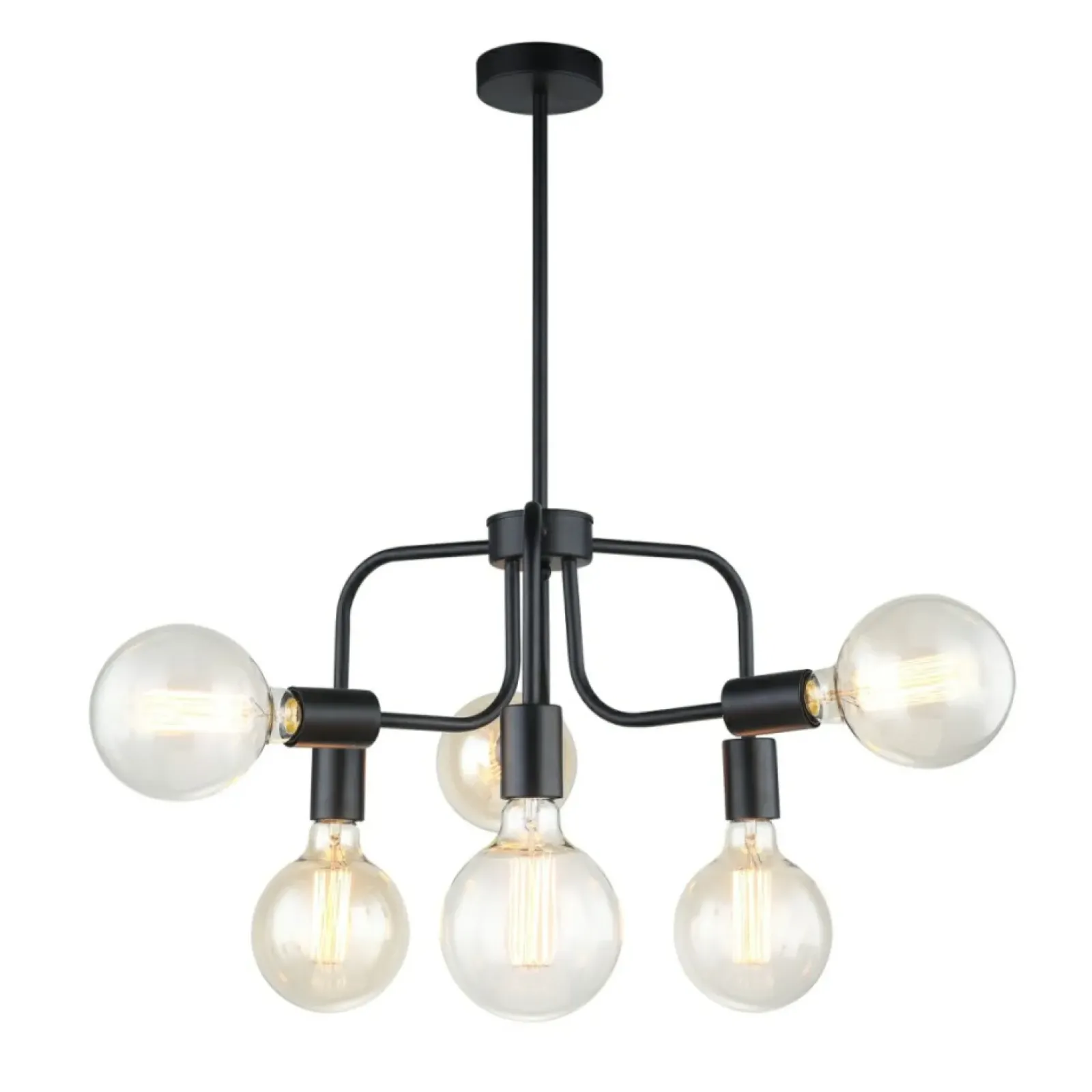 Sklep Kaja Industrialna lampa bez kloszy MDM-3678/6 BK KRISTY | Kaja Oświetlenie Discount