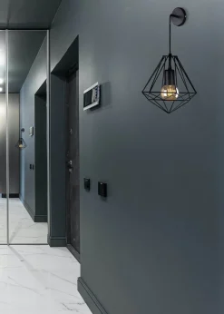 Sklep Kaja Industrialna lampa ścienna do sypialni K-4008 MARKO | Kaja Oświetlenie* Kinkiety Druciane
