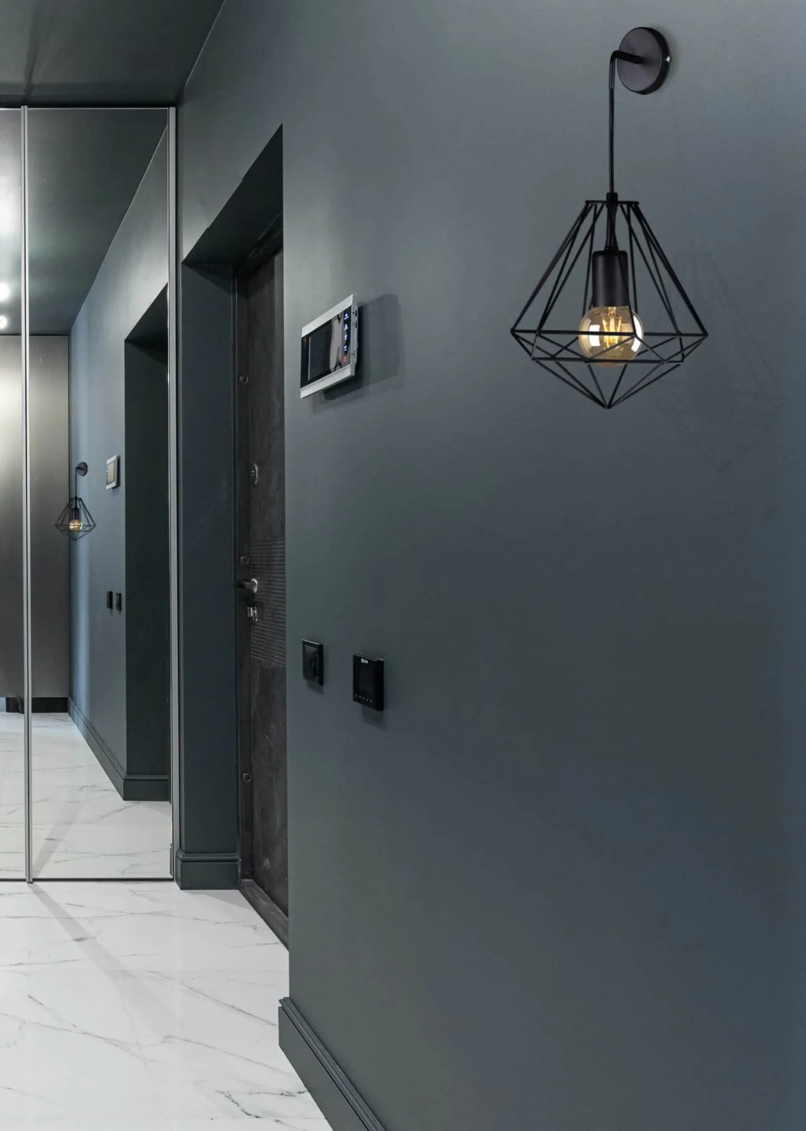 Sklep Kaja Industrialna lampa ścienna do sypialni K-4008 MARKO | Kaja Oświetlenie* Kinkiety Druciane