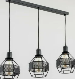 Sklep Kaja Industrialna lampa wisząca, 3 druciane klosze AL 61001 | Kaja New