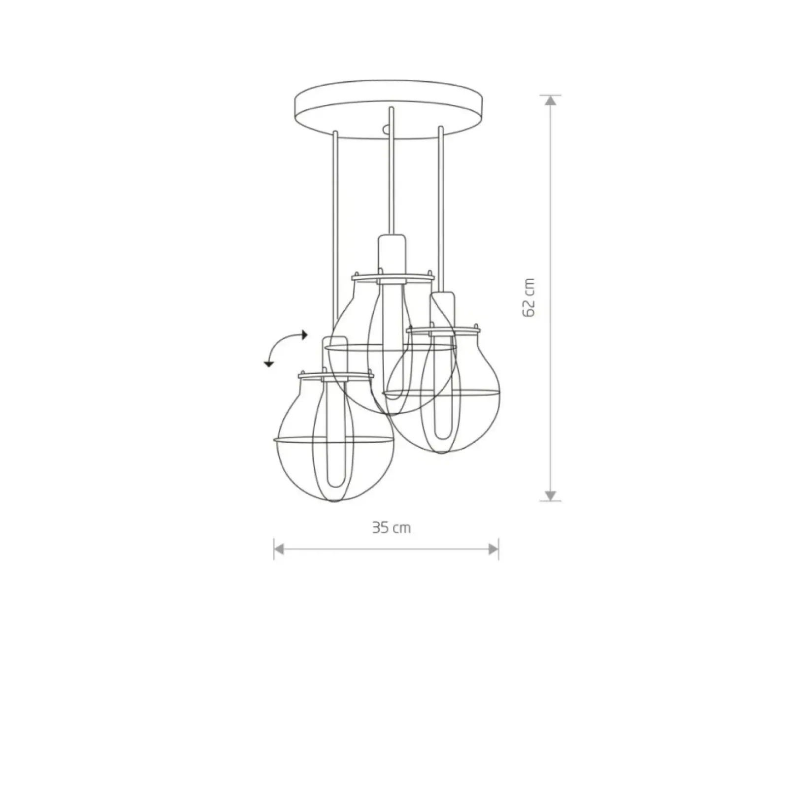 Sklep Kaja Industrialna lampa wisząca na okrągłej podstawie 9740 | Kaja czarny Cheap