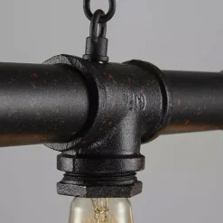 Sklep Kaja Industrialna lampa wisząca nad stół ABR-LLRR-5XE27 TUBO RETRO | Kaja ciemnamiedź Best Sale