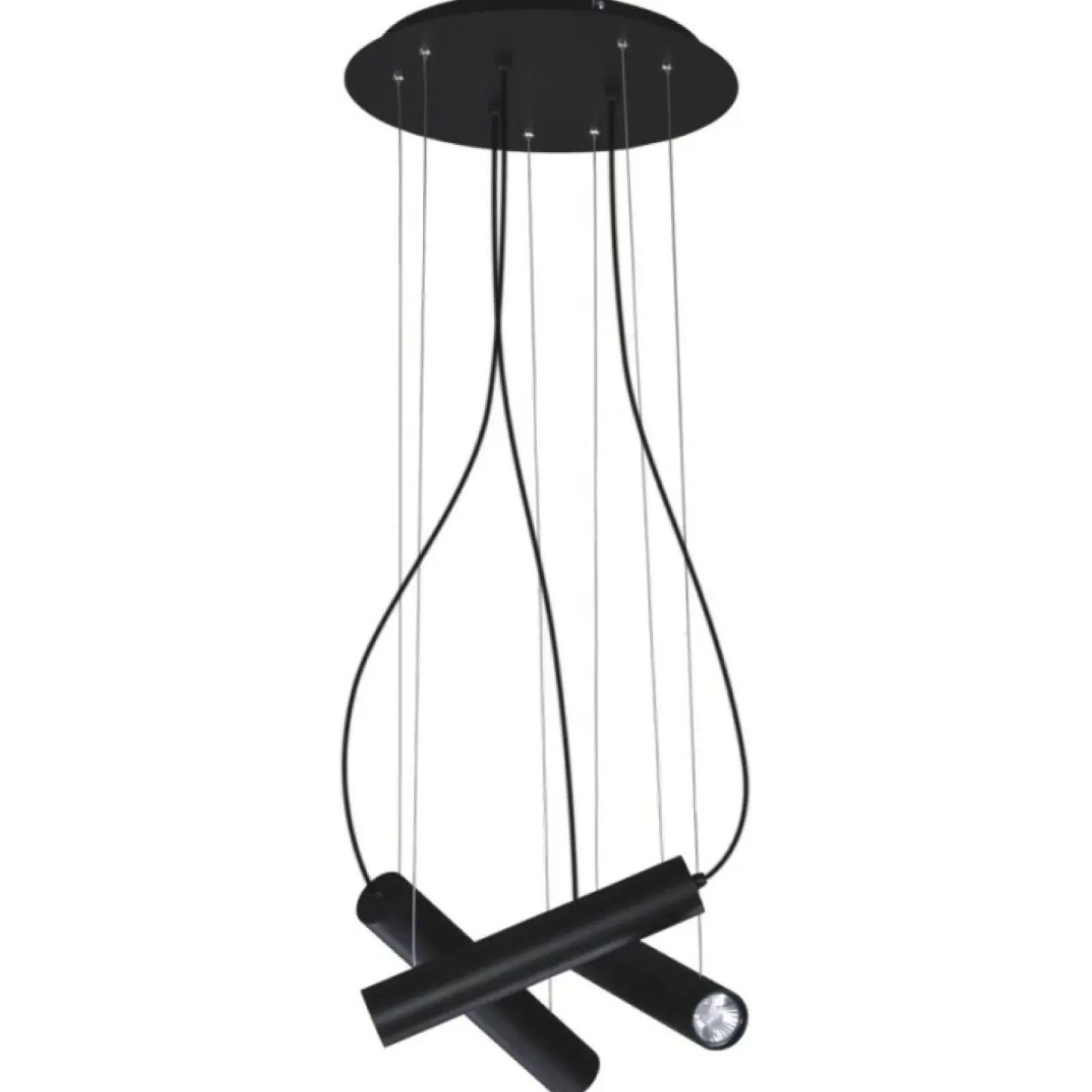 Sklep Kaja Industrialna lampa wisząca z tubami K-4401 MILE BLACK | Kaja czarny Discount