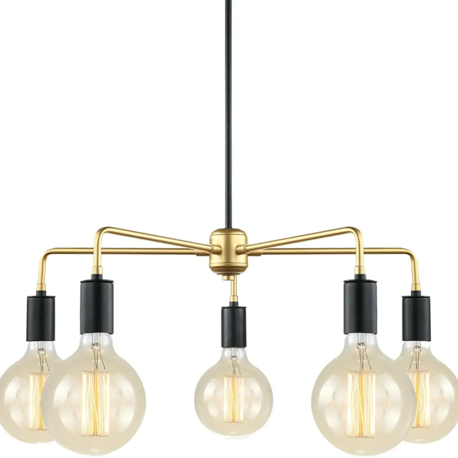 Sklep Kaja Industrialna lampa wisząca MDM3386/5 BK+GD MALENE | Kaja Oświetlenie Sale