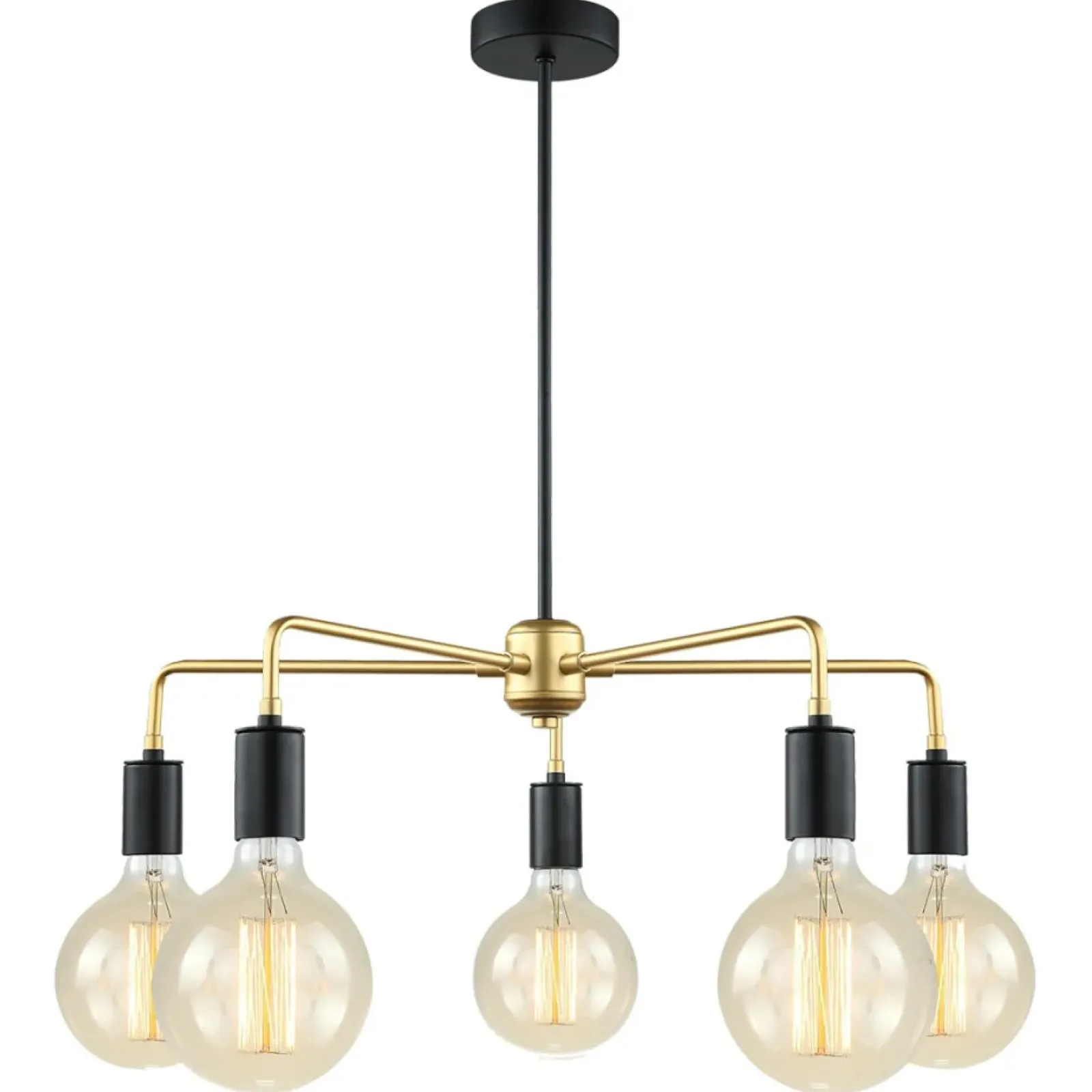 Sklep Kaja Industrialna lampa wisząca MDM3386/5 BK+GD MALENE | Kaja Oświetlenie Sale