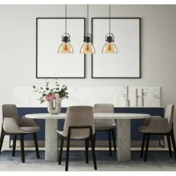Sklep Kaja Industrialna lampa wisząca do kuchni PND-22371-3-BK+AMB DARLENA Outlet