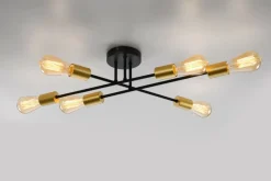 Sklep Kaja Industrialna lampa z odsłoniętymi żarówkami 36-01245 z serii CRESPILO złoty Fashion