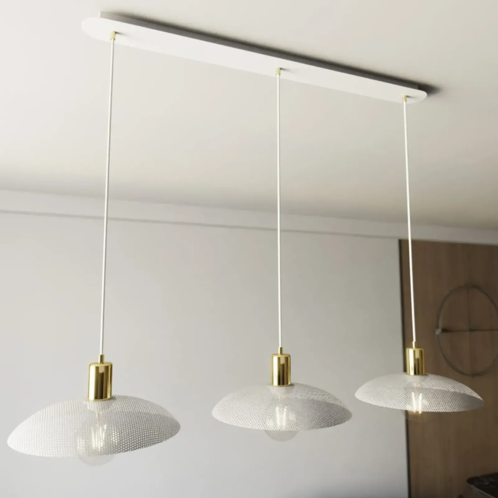 Sklep Kaja Industrialna, metalowa lampa wisząca 1321/3 SPIRIT | Kaja Oświetlenie biały Online