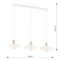 Sklep Kaja Industrialna, metalowa lampa wisząca 1321/3 SPIRIT | Kaja Oświetlenie biały Online