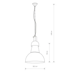 Sklep Kaja Industrialna, metalowa lampa wisząca 5067 HIGH-BAY | Kaja Oświetlenie czarny New