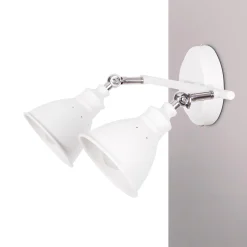 Sklep Kaja Industrialny kinkiet K-8005-2 WH WATSO WHITE | Kaja Oświetlenie* Reflektory Sufitowe Podłużne - Na Listwie