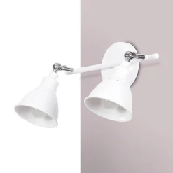 Sklep Kaja Industrialny kinkiet K-8005-2 WH WATSO WHITE | Kaja Oświetlenie* Reflektory Sufitowe Podłużne - Na Listwie