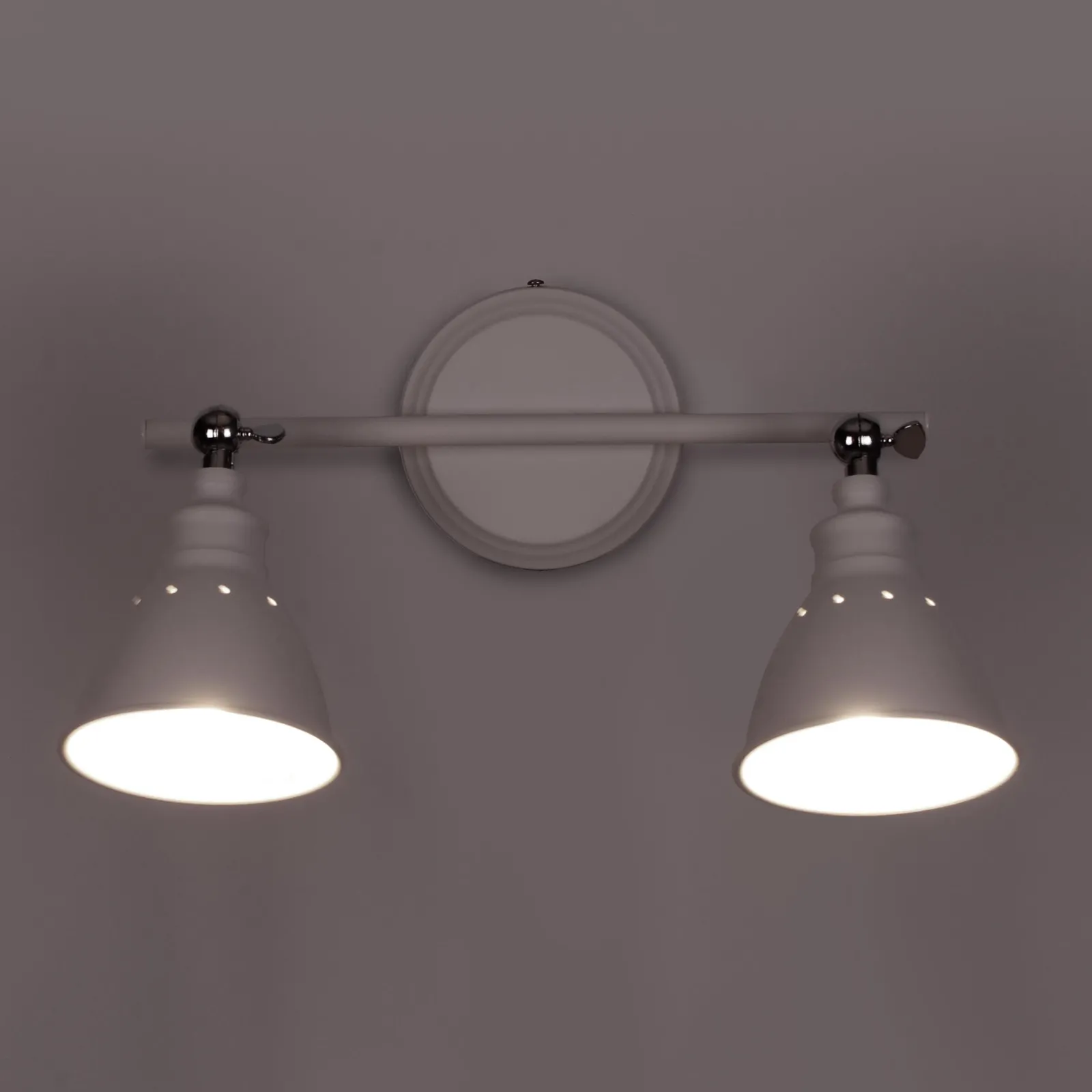 Sklep Kaja Industrialny kinkiet K-8005-2 WH WATSO WHITE | Kaja Oświetlenie* Reflektory Sufitowe Podłużne - Na Listwie