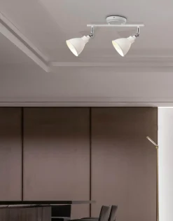 Sklep Kaja Industrialny kinkiet K-8005-2 WH WATSO WHITE | Kaja Oświetlenie* Reflektory Sufitowe Podłużne - Na Listwie
