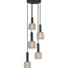 Sklep Kaja Kaskada czarno-złotych lamp ledowych MX P0439 MESH | Kaja Oświetlenie Best