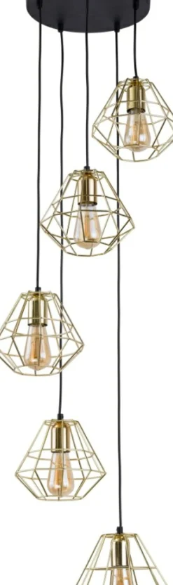 Sklep Kaja Kaskada drucianych kloszy TK 1781 DIAMOND GOLD | Kaja Oświetlenie czarny Shop