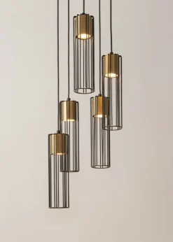 Sklep Kaja Kaskada lamp wiszących z drucianymi kloszami SIG 33461 FOBIA CZ/ZŁ Shop