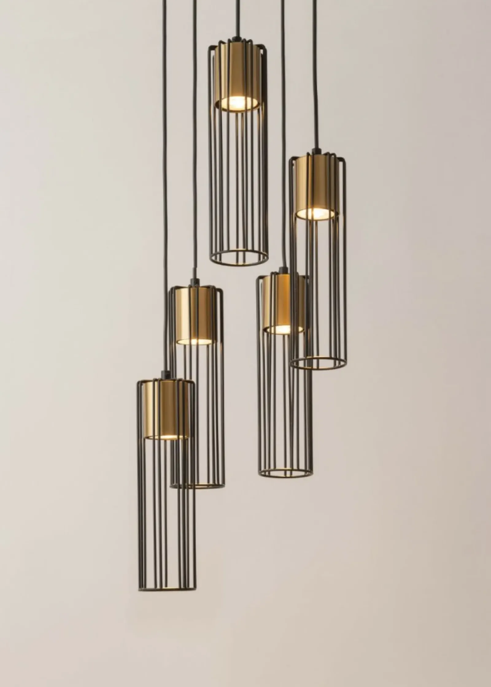 Sklep Kaja Kaskada lamp wiszących z drucianymi kloszami SIG 33461 FOBIA CZ/ZŁ Shop