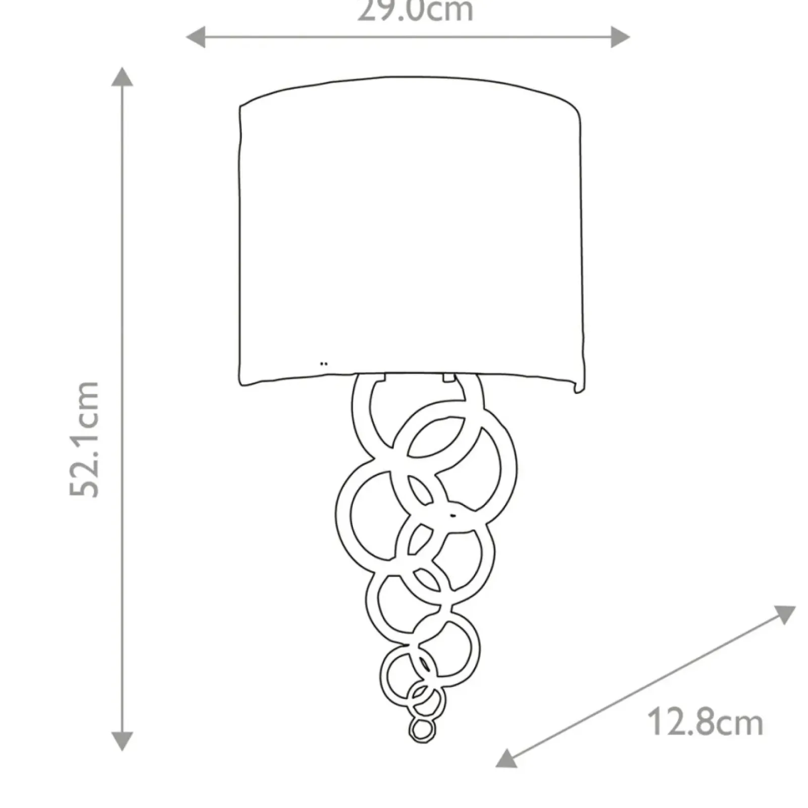 Sklep Kaja Kinkiet ścienny ze złotą ozdobą CURTIS-MEDIUM-AB z serii CURTIS* Kinkiety Tradycyjne